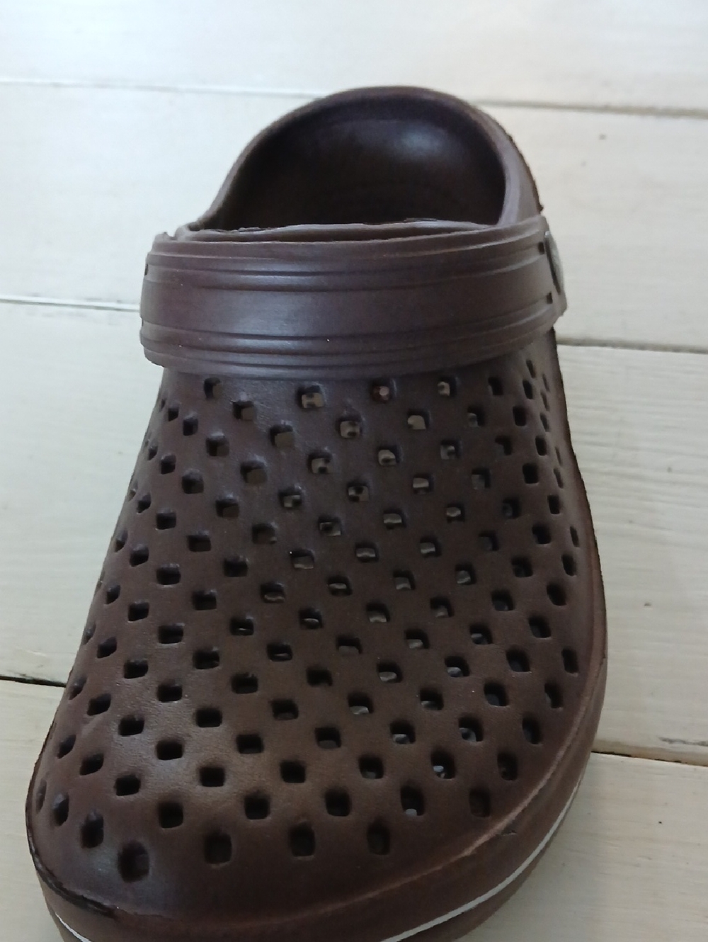 Men's Brown Perforated Slip-On Clog